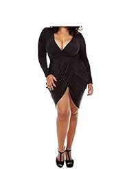 Sexy V-neck Cocktail Asymmetric Bodycon Dress/Evening Dress/Wedding Party Dress/Mini Dress 