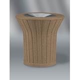 Keystone 8000 21 gallon Concrete Open Top Architectual Bronze with Sierra Brown Concrete Waste Receptacle KSM32-8000PL