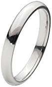 His&amp;Hers Titanium polished finish plain band ring (10)