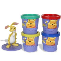 Disney Artist Dough: Four Cans with Rabbit Figure Stamper by Character Direct, LTD