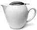 Round White Teapot 22 oz