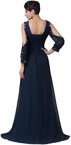 Mother of the Bride Chiffon Dresses Long Sleeve (14)
