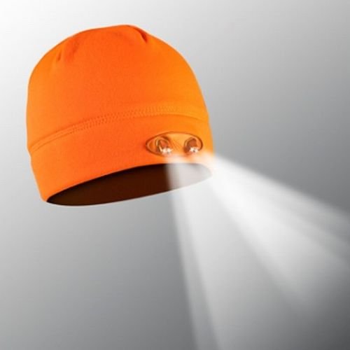 POWERCAP LED Beanie by Panther Vision, 48 Lumens, 4 bright LED lights, LED hat for Camping, running, walking, hunting, fishing & Auto and Home repair, with BONUS CC tool included (Blaze Orange)