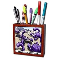 Londons Times Funny Bugs and Slugs Cartoons - Scorpion Prosthesis - Tile Pen Holders-5 inch tile pen holder