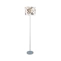 Floor Lamp, Silver/Printed Fabric Shade, Type A 150W