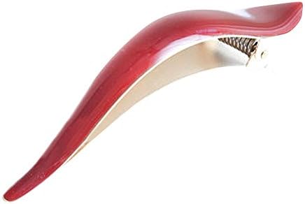 Ficcare Maximas Enamel Hair Clip in Red Opal Silky II Medium