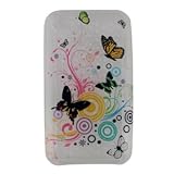 31kN h5gm2L. SL160  New Green Yellow Pink Rainbow Flower Butterfly Diamond Design Soft Silicone Skin Gel Cover Case for Apple Ipod Touch 4 / 4th / 4G / itouch Gen Generation 8GB 16GB 32GB Mp3 Case