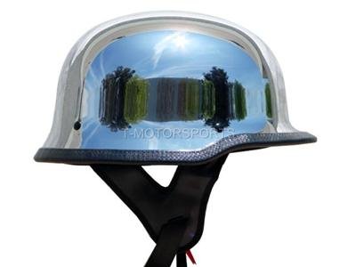 Best Price German Chrome Motorcycle Half Helmet Chopper Bike ~ XLarge
