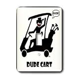 Mark Grace SCREAMNJIMMY Golf - DUDE CART white sign 1 - Light Switch Covers - single toggle switch