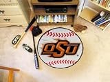 NCAA OKLAHOMA STATE COWBOYS BASEBALL SHAPED DOOR MAT RUG