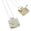 Peace Dove Locket Pendant in Sterling Silver and Brass on an 18" Box Chain, #7904