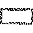 Zebra Stripes License Plate Frame (Made of Plastic)