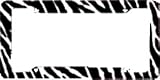 Zebra Stripes License Plate Frame (Made of Plastic)