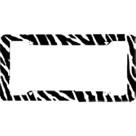 Buy Zebra Stripes License Plate Frame (Made of Plastic) by Zebra now!