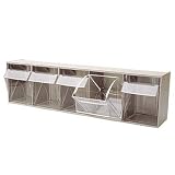 Quantum Storage Clear Tip Out Bin - 5 1/4in. x 23 5/8in. x 6 1/2in. Size