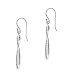 Sterling Silver Infinity w/ Side Clear Cubic Zirconia Drop Earrings