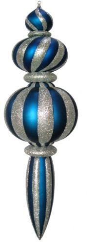 Get 52" Blue And Silver Plastic Shatterproof Finial with discount price
