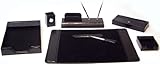 IMAGE OF Majestic Goods Leather Desk Set, 7 Piece, Black (105-DSG7B)