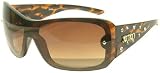 XOXO - XOXO Galaxy Shield Sunglasses W/Rhinestones (Tortoise)