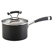 Circulon Contempo Hard Anodized Nonstick 2-Quart Covered Straining Saucepan