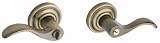 Baldwin 5255.050.RENT Wave Lever Keyed Entry Set, Satin Brass and Black