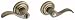 Baldwin 5255.050.RENT Wave Lever Keyed Entry Set, Satin Brass and Black
