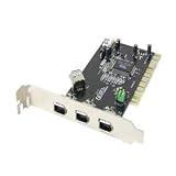 VIA chipset 1394a (400Mbps) 4x (3 external + 1 internal) ports, cable only