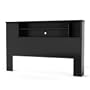 Full/Queen Size Bookcase Headboard in Solid Black - South Shore Furniture - 3170092