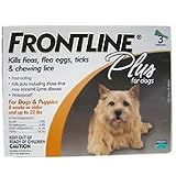 Frontline Plus for Dogs and puppies, For 8 Weeks or Older Dogs and Up to 22 lbs – 3 Applicators