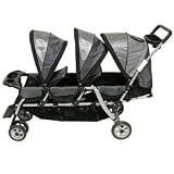Baby Trend Triplet Stroller in Silver and Black by Baby Trend