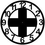 Giant 47.5 Inch Diameter Hand-crafted Tower Wall Clock (Arabic Numerals, Thick Cross Style)