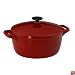Tramontina Gourmet 6.5 Quart Cast Iron Covered Casserole, Red Enamel