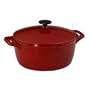 Tramontina 80131/003 Gourmet 6-1/2-Quart Cast-Iron Covered Casserole, Vibrant Red