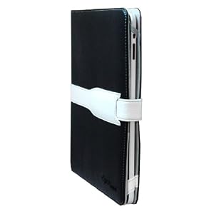 CrazyOnDigital Folio Black White Leather Case For Apple iPad