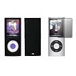 Premium Black Rubberized Snap-On Cover Hard Case Cell Phone Protector + Crystal Clear Screen Protector for Apple iPod Nano 8GB 16GB 4th Generation