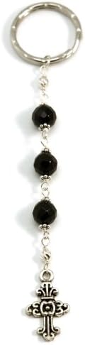 Christian Onyx Gemstone "Trinity" Key Chain