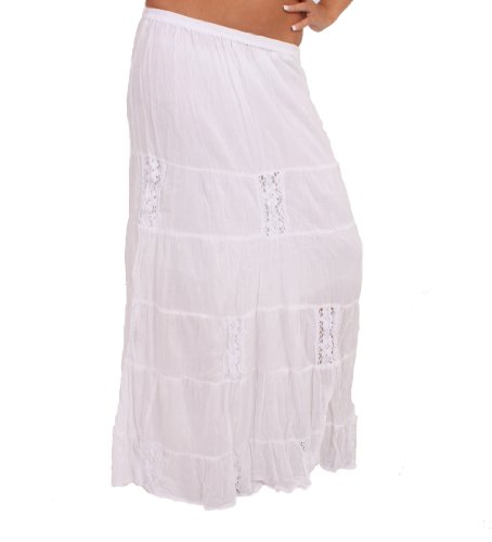 Romeo & Juliet Long Skirt in White
