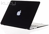 Kuzy - AIR 13-inch BLACK Rubberized Hard Case Cover for Apple MacBook Air 13.3" (Models: A1369 and A1466) - BLACK