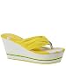 Jessica Simpson Women's Tania Sandals,Fluorescent Yellow Lemon/Terry Cloth,7 M