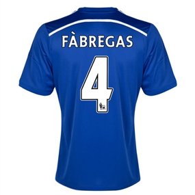 Adidas Chelsea 'FABREGAS 4' Home '14-'15 Replica Soccer Jersey (Chelsea Blue/Core Blue/White)