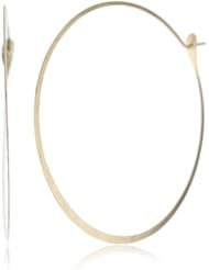 Melissa Joy Manning "MJM Classic" 14k Gold Extra Large Round Hoop Earrings
