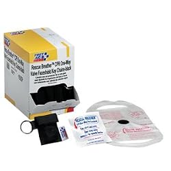 First Aid Only Cpr Faceshield, Latex-free, In Woven Nylon Pouch On Keychain, Black, 30-Count Boxes