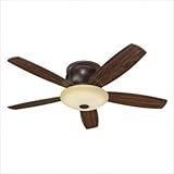 Monte Carlo 5MHR52RBD Mission Hills 52-Inch 5-Blade Ceiling Fan with Remote, Light Kit and American Walnut Blades, Roman Bronze