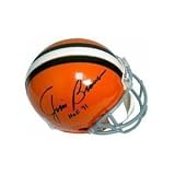 JIM BROWN SIGNED AUTOGRAPHED MINI HELMET CLEVELAND BROWNS COA + HOLOGRAM