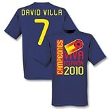 2010 Spain Winners T-shirt - Navy + David Villa 7