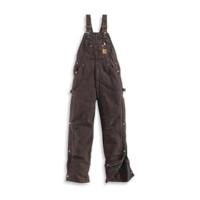 Buy Carhartt Mens Sandstone Zip-to-Thigh Bib Overall - Quilt Lined