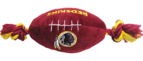 See DoggieNation WAS-30331 One Size Washington Redskins Plush Dog Toy