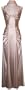 Satin Glam Holiday Formal Gown Prom Bridesmaid Dress, 2X, Gold