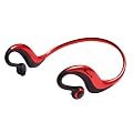 Auriculares de contorno de cuello  Bluetooth para deporte (Bluetooth 2.1 + EDR, A2DP y manos libres, incluye funda brazalete para m�vil/MP3, iPhone 4, 4S) color rojo