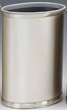 Kraftware 44474 Gleam - Champagne Brass Waste Basket with 0.75 Inch Bands and Bumper